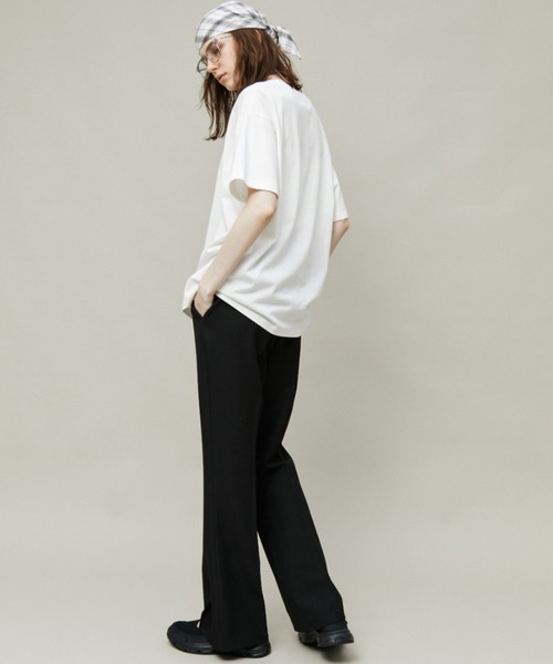 Auntie Rosa Holiday(アンティローザホリデー)の「フォトプリントロゴオーバーサイズTシャツ / 汗染み防止加工(Tシャツ/カットソー・レディース・オフホワイト/グレー・FREE)」の20枚目の写真