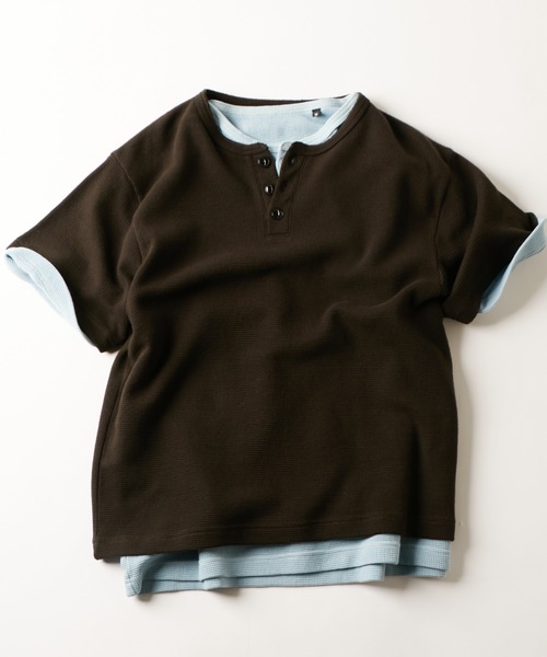 WHO'S WHO gallery(フーズフーギャラリー)の「【Sourcream】ワッフルヘンリーS/STEE(Tシャツ/カットソー・レディース・オフホワイト/グレー/ブラック/ブラック系その他・SMALL/MEDIUM/LARGE)」の9枚目の写真