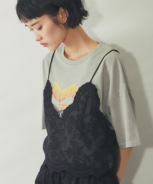 ANOTHER S(アナザーエス)の「【セットアップ対応】スカラップ 刺繍 レース バックリボン キャミ ビスチェ(キャミソール・レディース・ブラック/オフホワイト・FREE)」の8枚目の写真