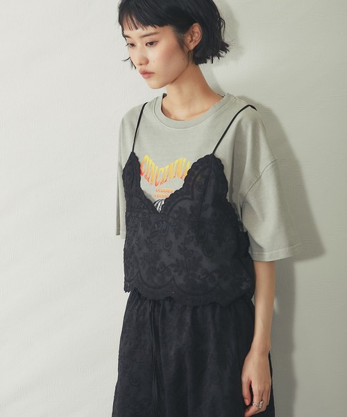 ANOTHER S(アナザーエス)の「【セットアップ対応】スカラップ 刺繍 レース バックリボン キャミ ビスチェ(キャミソール・レディース・ブラック/オフホワイト・FREE)」の11枚目の写真