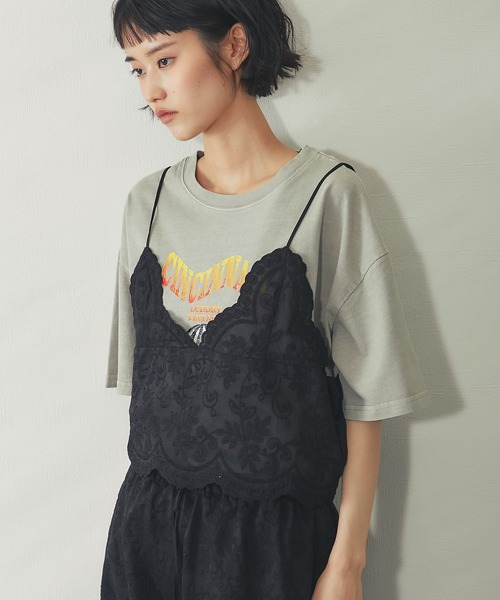 ANOTHER S(アナザーエス)の「【セットアップ対応】スカラップ 刺繍 レース バックリボン キャミ ビスチェ(キャミソール・レディース・ブラック/オフホワイト・FREE)」の5枚目の写真