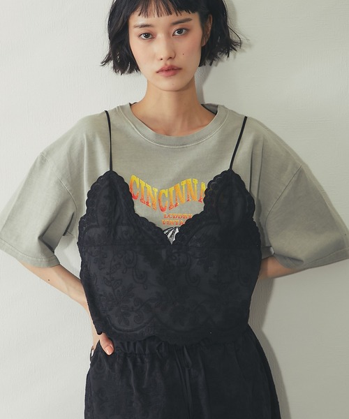ANOTHER S(アナザーエス)の「【セットアップ対応】スカラップ 刺繍 レース バックリボン キャミ ビスチェ(キャミソール・レディース・ブラック/オフホワイト・FREE)」の12枚目の写真