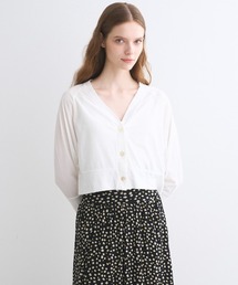 three dots（スリードッツ）の「ジャージーコレット コクーンカーディガン（カーディガン/ボレロ）」