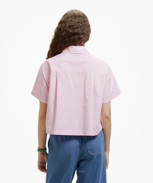 LACOSTE(ラコステ)の「ドライタッチ クロップ ハーフスリーブシャツ(シャツ/ブラウス・レディース・ピンク/オフホワイト・40/36/38/34)」の16枚目の写真
