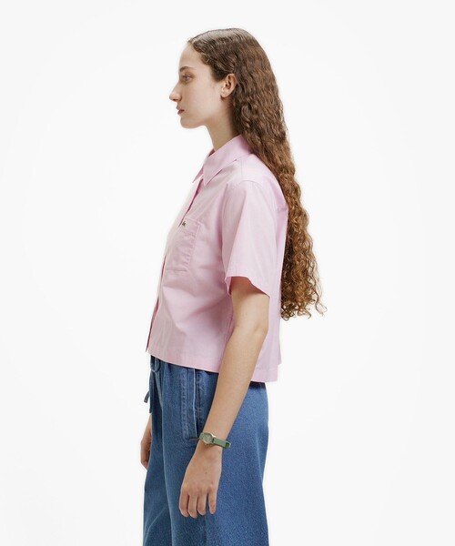 LACOSTE(ラコステ)の「ドライタッチ クロップ ハーフスリーブシャツ(シャツ/ブラウス・レディース・ピンク/オフホワイト・40/36/38/34)」の17枚目の写真