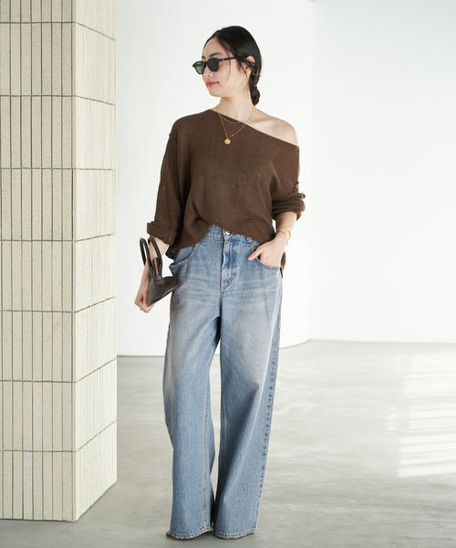 plage（プラージュ）の「《追加》R’IAM WIDE デニム 7（デニムパンツ・レディース・ブルー・32/34/36/38）」の3枚目の写真