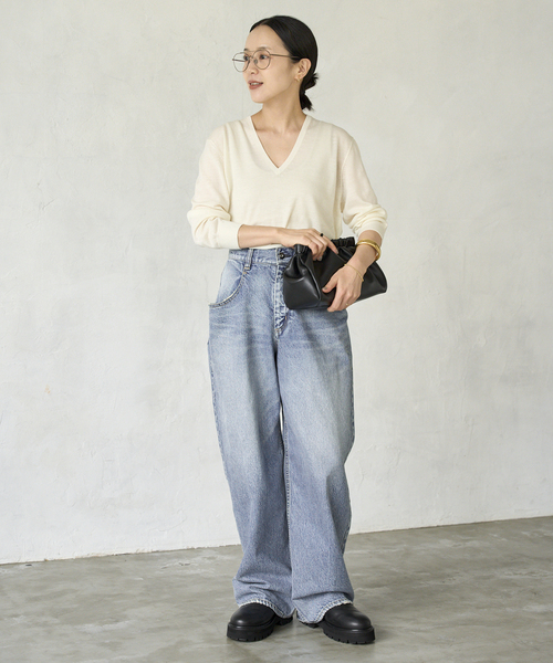 plage（プラージュ）の「《追加》R’IAM WIDE デニム 7（デニムパンツ・レディース・ブルー・32/34/36/38）」の10枚目の写真