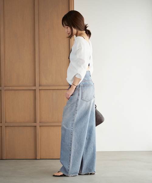 plage（プラージュ）の「《追加》R’IAM WIDE デニム 7（デニムパンツ・レディース・ブルー・32/34/36/38）」の12枚目の写真