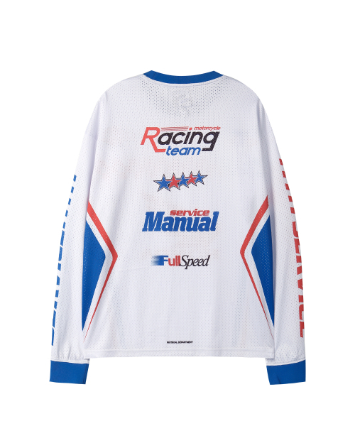 PHYPS MOTORCYCLE（フィップスモーターサイクル）の「Service Manual Motor Jersey White（Tシャツ/カットソー・レディース・その他・SMALL/MEDIUM/LARGE/X-LARGE）」の3枚目の写真
