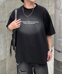 【26年春夏新作】スプレー加工レタリングロゴ刺繍Tシャツ