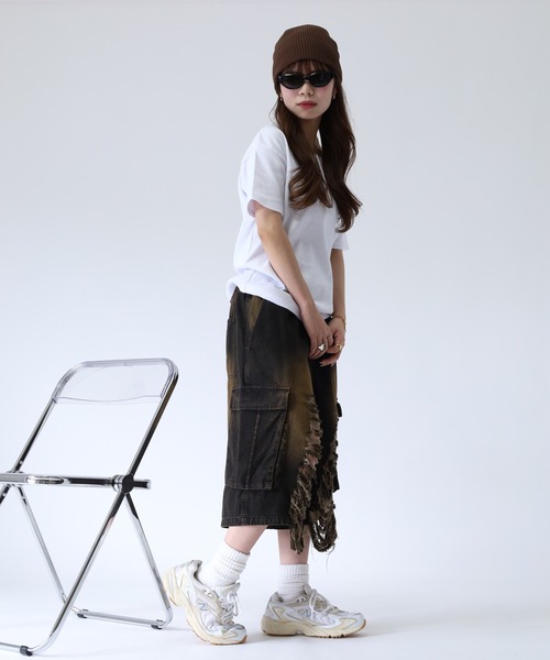 Jungle Storm（ジャングルストーム）の「RESHAM クラッシュカーゴショーツ（デニムパンツ・メンズ・ブラック/グレー・M/L）」の20枚目の写真