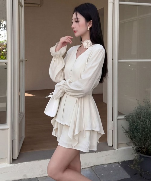 DRESS PLUS(ドレスプラス)の「リボンベルト ブラウス&スカート セットアップ(セットアップ・レディース・パープル/アイボリー/ブラック・M/L)」の22枚目の写真