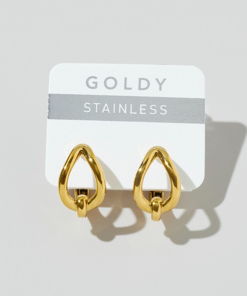 GOLDY(ゴールディ)の「【金属アレルギー軽減】ノット ドロップ ワンタッチ ステンレス イヤリング(イヤリング・レディース・ゴールド/シルバー・FREE)」の11枚目の写真