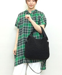 COOCO | ペーパー素材2WAYトートバッグ/A4対応(かごバッグ)