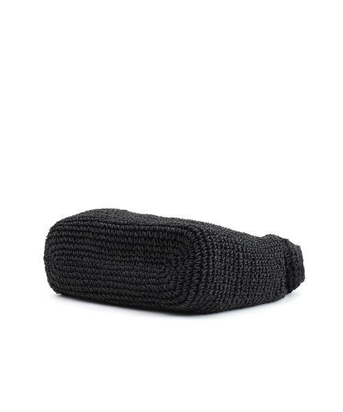COOCO(クーコ)の「ペーパー素材2WAYトートバッグ/A4対応(かごバッグ・レディース・キャメル/グレー系/ブラック・FREE)」の11枚目の写真
