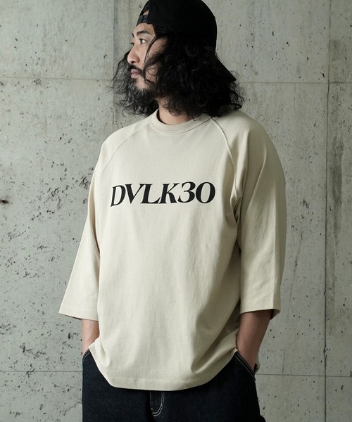 DEVILOCK(デビロック)の「DEVILOCK RAGLAN RELAX LOGO 3/4TEE(Tシャツ/カットソー・メンズ・ブラック/ネイビー/ベージュ/ホワイト・X-LARGE/LARGE/MEDIUM)」の4枚目の写真