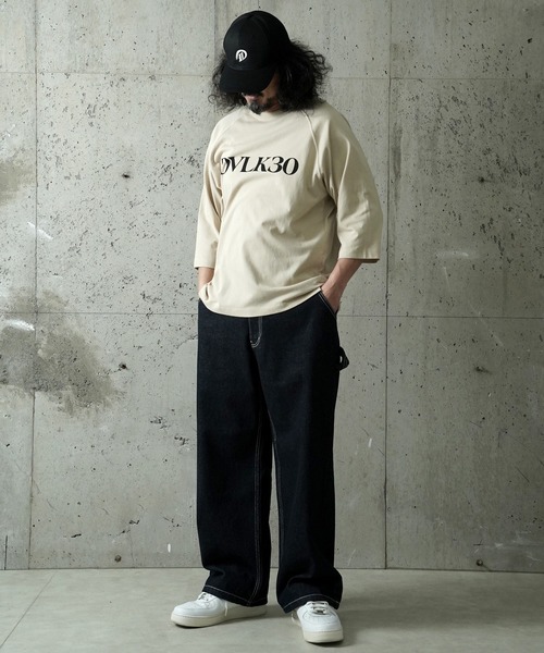 DEVILOCK(デビロック)の「DEVILOCK RAGLAN RELAX LOGO 3/4TEE(Tシャツ/カットソー・メンズ・ブラック/ネイビー/ベージュ/ホワイト・X-LARGE/LARGE/MEDIUM)」の5枚目の写真