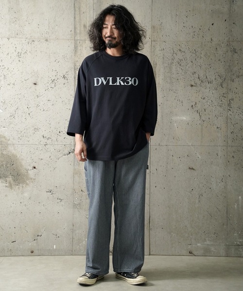 DEVILOCK(デビロック)の「DEVILOCK RAGLAN RELAX LOGO 3/4TEE(Tシャツ/カットソー・メンズ・ブラック/ネイビー/ベージュ/ホワイト・X-LARGE/LARGE/MEDIUM)」の8枚目の写真