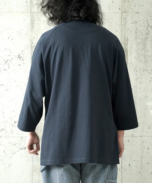 DEVILOCK(デビロック)の「DEVILOCK RAGLAN RELAX LOGO 3/4TEE(Tシャツ/カットソー・メンズ・ブラック/ネイビー/ベージュ/ホワイト・X-LARGE/LARGE/MEDIUM)」の9枚目の写真