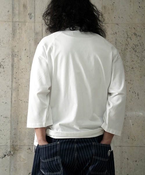 DEVILOCK(デビロック)の「DEVILOCK RAGLAN RELAX LOGO 3/4TEE(Tシャツ/カットソー・メンズ・ブラック/ネイビー/ベージュ/ホワイト・X-LARGE/LARGE/MEDIUM)」の13枚目の写真