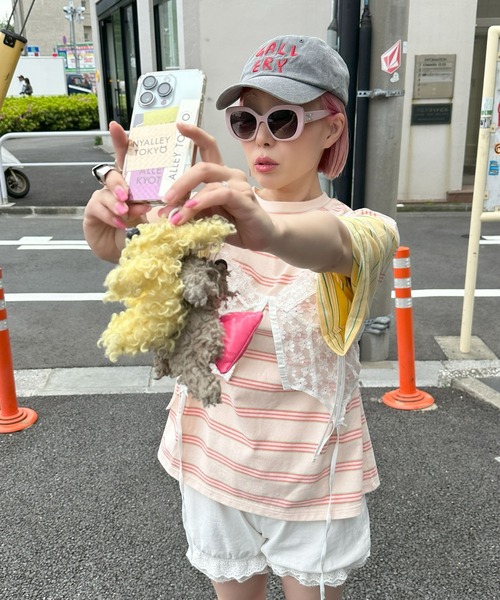 Alley Tokyo(アリートーキョー)の「パネルボーダーBigT(Tシャツ/カットソー・レディース・イエロー/チャコール/サックスブルー・FREE)」の16枚目の写真