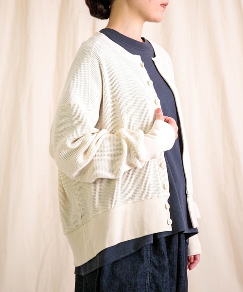 Brocante（ブロカント）の「[Brocante / ブロカント] BDワッフル ゴーフルカルディガン（カーディガン/ボレロ・レディース・アイボリー/グレー・2）」の16枚目の写真