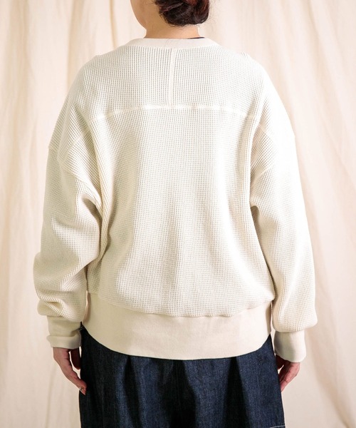 Brocante（ブロカント）の「[Brocante / ブロカント] BDワッフル ゴーフルカルディガン（カーディガン/ボレロ・レディース・アイボリー/グレー・2）」の4枚目の写真