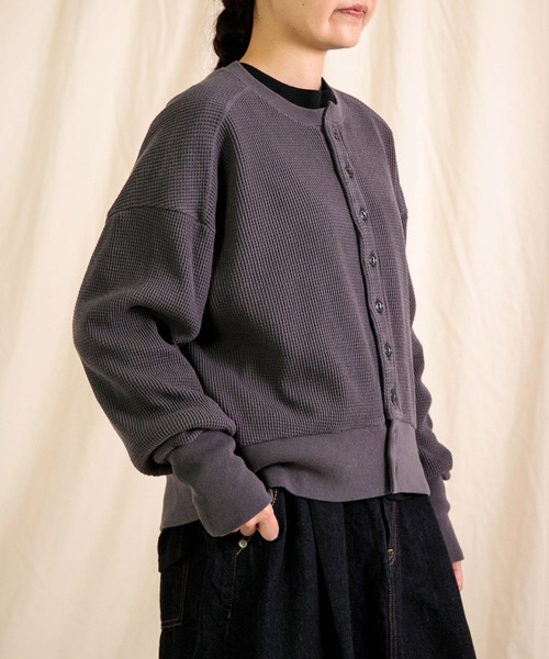 Brocante（ブロカント）の「[Brocante / ブロカント] BDワッフル ゴーフルカルディガン（カーディガン/ボレロ・レディース・アイボリー/グレー・2）」の11枚目の写真