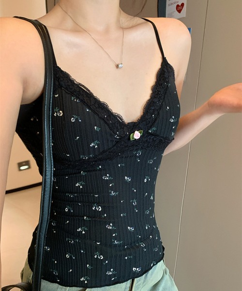 HALEY PESCA(ヘーリーペスカ)の「HALEY PESCA/バレエコア・レースフラワーキャミソール(キャミソール・レディース・ホワイト/ピンク/アイボリー/ブラック・FREE)」の14枚目の写真
