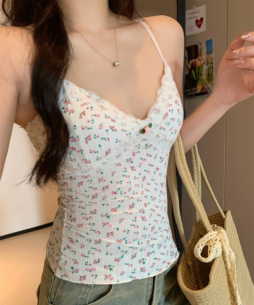 HALEY PESCA(ヘーリーペスカ)の「HALEY PESCA/バレエコア・レースフラワーキャミソール(キャミソール・レディース・ホワイト/ピンク/アイボリー/ブラック・FREE)」の16枚目の写真