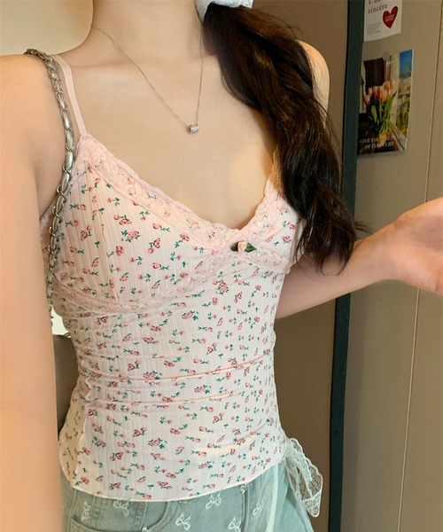HALEY PESCA(ヘーリーペスカ)の「HALEY PESCA/バレエコア・レースフラワーキャミソール(キャミソール・レディース・ホワイト/ピンク/アイボリー/ブラック・FREE)」の19枚目の写真