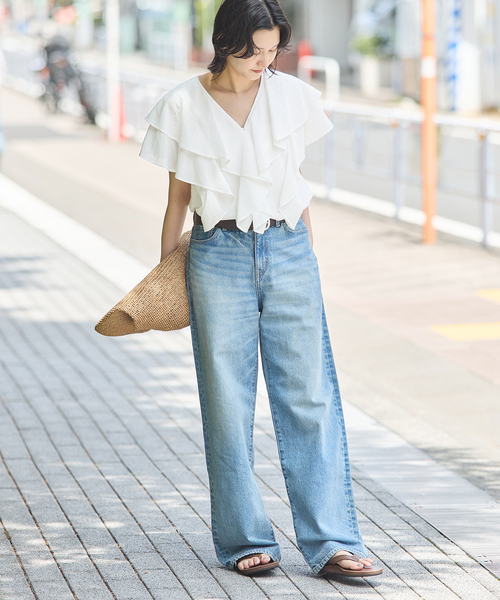JOURNAL STANDARD(ジャーナルスタンダード)の「キョウネンコットンボイルフリル ブラウス(シャツ/ブラウス・レディース・ブラック/ホワイト・FREE)」の11枚目の写真