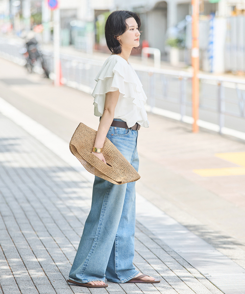 JOURNAL STANDARD(ジャーナルスタンダード)の「キョウネンコットンボイルフリル ブラウス(シャツ/ブラウス・レディース・ブラック/ホワイト・FREE)」の12枚目の写真