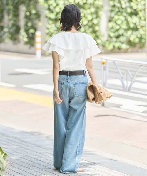 JOURNAL STANDARD(ジャーナルスタンダード)の「キョウネンコットンボイルフリル ブラウス(シャツ/ブラウス・レディース・ブラック/ホワイト・FREE)」の13枚目の写真