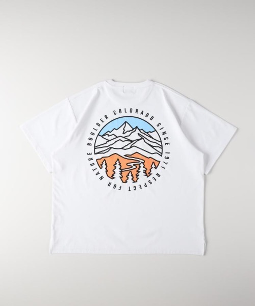 CAMP7(キャンプセブン)の「CAMP7(キャンプ7)CAMP7ロゴTシャツ(Tシャツ/カットソー・レディース・ダークグレー/ホワイト/ブラック・S/M/L)」の4枚目の写真