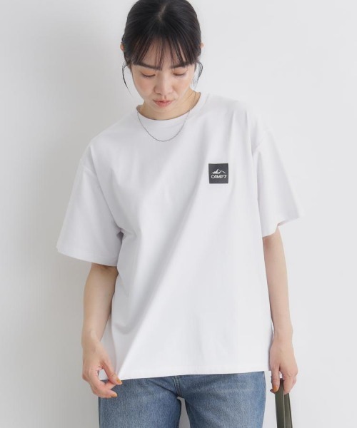 CAMP7(キャンプセブン)の「CAMP7(キャンプ7)CAMP7ロゴTシャツ(Tシャツ/カットソー・レディース・ダークグレー/ホワイト/ブラック・S/M/L)」の6枚目の写真