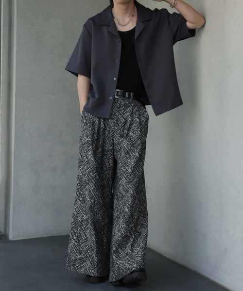 welise(ウェライズ)の「【welise/ウェライズ】-クールタッチ/接触冷感- リッチドレープスムース ボクシーショート丈 半袖オープンカラーシャツ(シャツ/ブラウス・メンズ・ブラック/ホワイト/チャコールグレー/サックスブルー/ダークネイビー・L/M/S)」の14枚目の写真