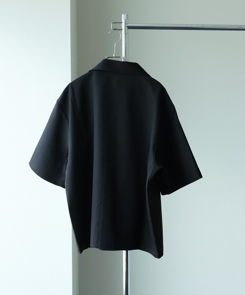 welise(ウェライズ)の「【welise/ウェライズ】-クールタッチ/接触冷感- リッチドレープスムース ボクシーショート丈 半袖オープンカラーシャツ(シャツ/ブラウス・メンズ・ブラック/ホワイト/チャコールグレー/サックスブルー/ダークネイビー・L/M/S)」の19枚目の写真