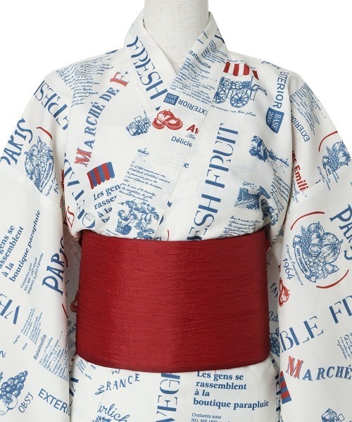 F i.n.t（フィント）の「マルシェロゴプリント柄浴衣セット/fint フィント（浴衣・レディース・ホワイト×ブルー/ホワイト×グリーン・FREE）」の20枚目の写真