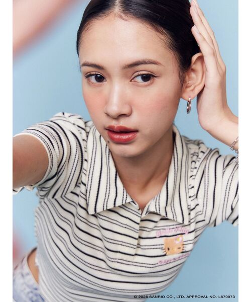 sanrio（サンリオ）の「【日焼けHello Kitty×EMODA】SKIPPER HALF SLEEVE TOP（Tシャツ/カットソー・レディース・アイボリー/ネイビー・FREE）」の22枚目の写真