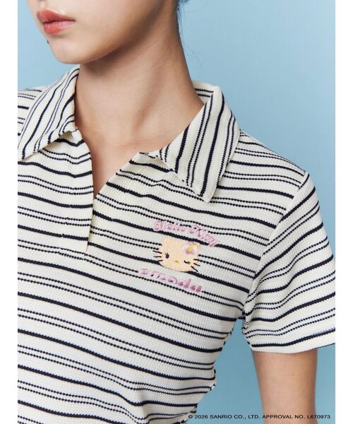 sanrio（サンリオ）の「【日焼けHello Kitty×EMODA】SKIPPER HALF SLEEVE TOP（Tシャツ/カットソー・レディース・アイボリー/ネイビー・FREE）」の21枚目の写真
