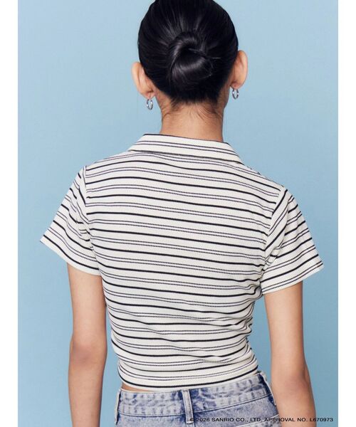 sanrio（サンリオ）の「【日焼けHello Kitty×EMODA】SKIPPER HALF SLEEVE TOP（Tシャツ/カットソー・レディース・アイボリー/ネイビー・FREE）」の20枚目の写真