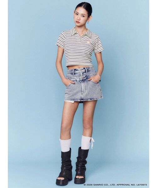 sanrio（サンリオ）の「【日焼けHello Kitty×EMODA】SKIPPER HALF SLEEVE TOP（Tシャツ/カットソー・レディース・アイボリー/ネイビー・FREE）」の19枚目の写真