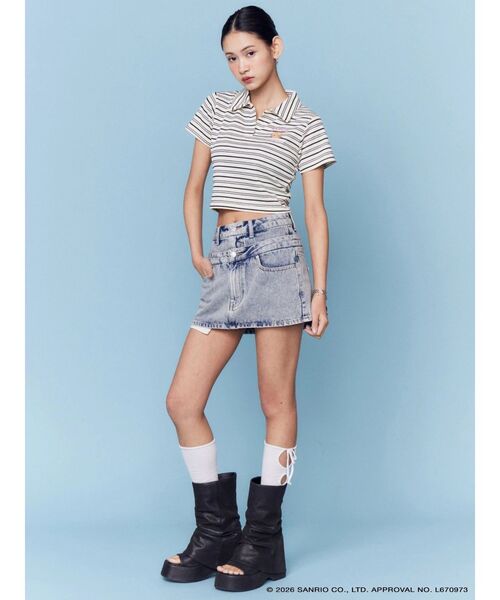 sanrio（サンリオ）の「【日焼けHello Kitty×EMODA】SKIPPER HALF SLEEVE TOP（Tシャツ/カットソー・レディース・アイボリー/ネイビー・FREE）」の18枚目の写真