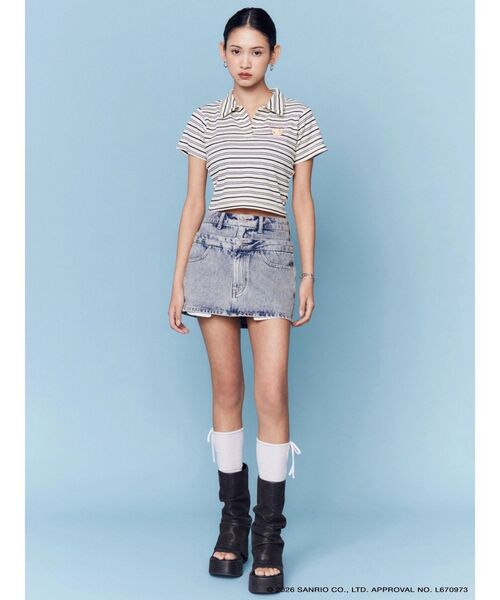 sanrio（サンリオ）の「【日焼けHello Kitty×EMODA】SKIPPER HALF SLEEVE TOP（Tシャツ/カットソー・レディース・アイボリー/ネイビー・FREE）」の17枚目の写真