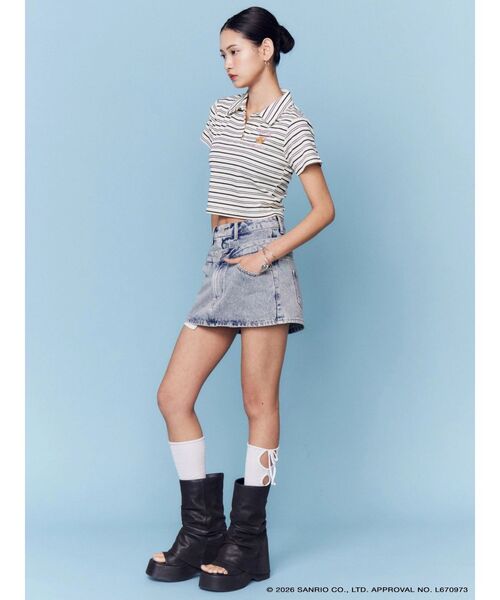 sanrio（サンリオ）の「【日焼けHello Kitty×EMODA】SKIPPER HALF SLEEVE TOP（Tシャツ/カットソー・レディース・アイボリー/ネイビー・FREE）」の16枚目の写真