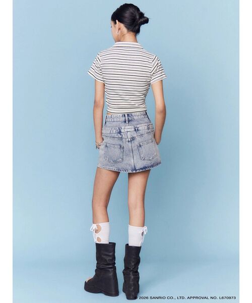 sanrio（サンリオ）の「【日焼けHello Kitty×EMODA】SKIPPER HALF SLEEVE TOP（Tシャツ/カットソー・レディース・アイボリー/ネイビー・FREE）」の15枚目の写真