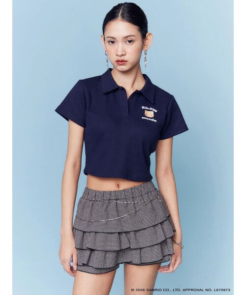 sanrio（サンリオ）の「【日焼けHello Kitty×EMODA】SKIPPER HALF SLEEVE TOP（Tシャツ/カットソー・レディース・アイボリー/ネイビー・FREE）」の14枚目の写真