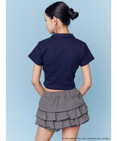 sanrio（サンリオ）の「【日焼けHello Kitty×EMODA】SKIPPER HALF SLEEVE TOP（Tシャツ/カットソー・レディース・アイボリー/ネイビー・FREE）」の12枚目の写真