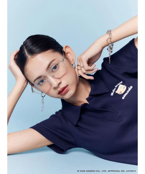 sanrio（サンリオ）の「【日焼けHello Kitty×EMODA】SKIPPER HALF SLEEVE TOP（Tシャツ/カットソー・レディース・アイボリー/ネイビー・FREE）」の10枚目の写真